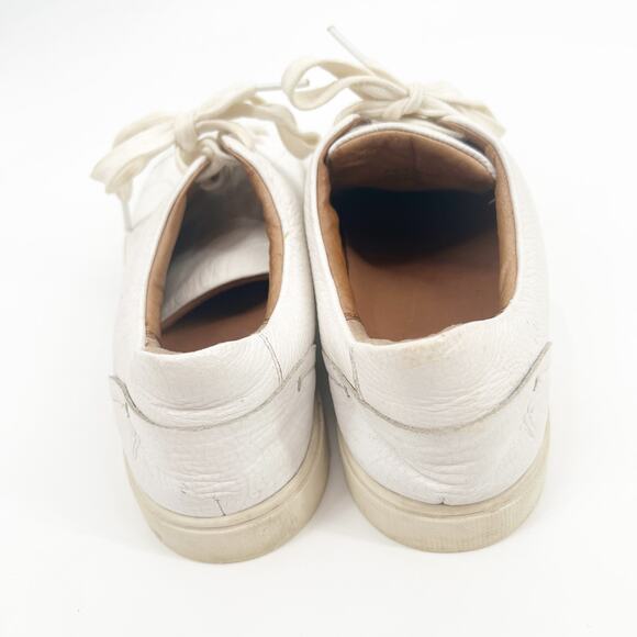 FRYE Ivy Low Lace Leather Sneakers White Size 8.5 - Picture 4 of 8